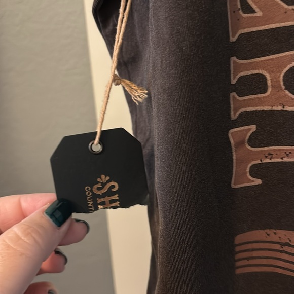 SHYANNE WM brown SHORT SLEEVE horse GRAPHIC BOYFRIEND TEE XXL plus-size - Picture 15 of 16